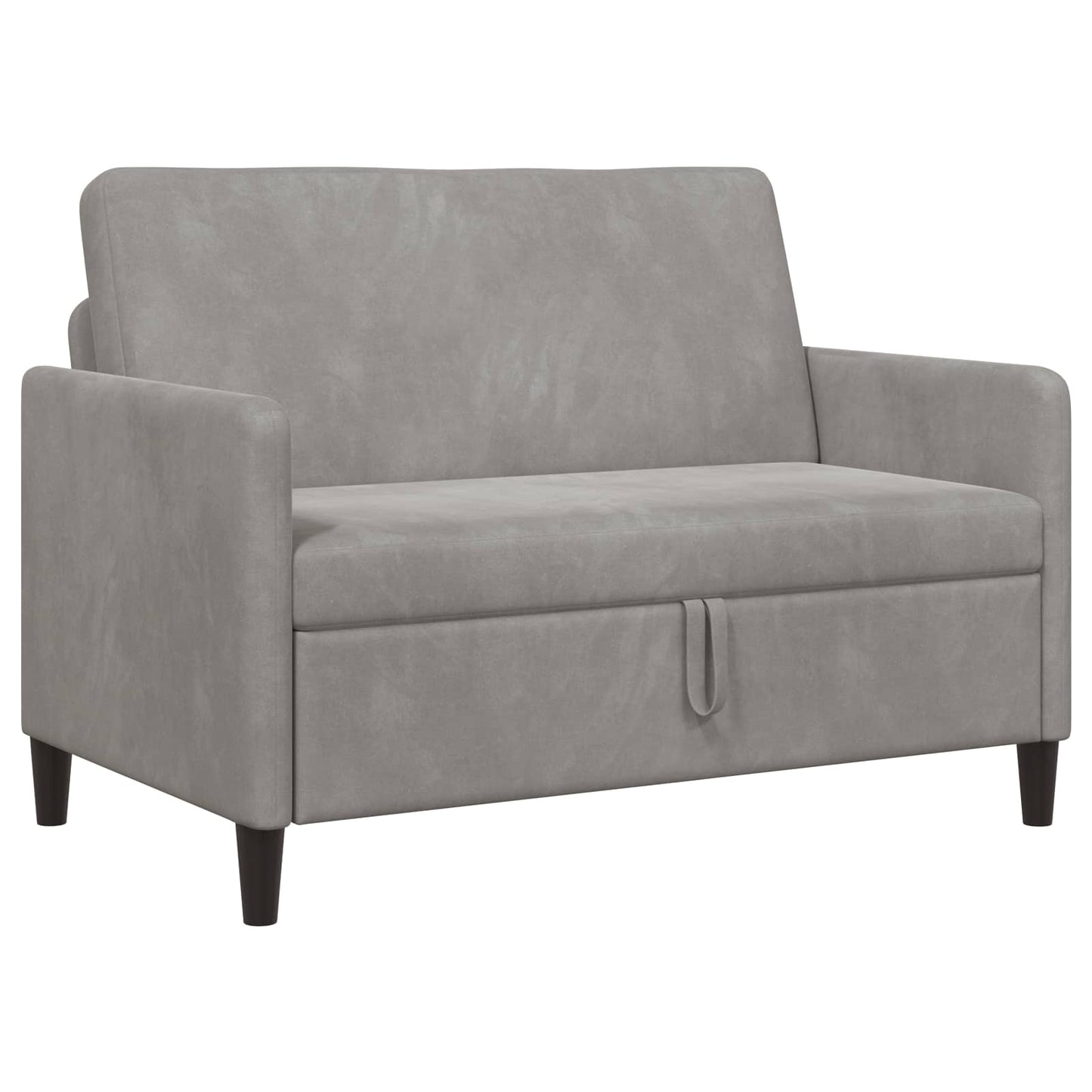 Sofa med opbevaring Lysegrå 122 x 78 x 87 cm Polyester