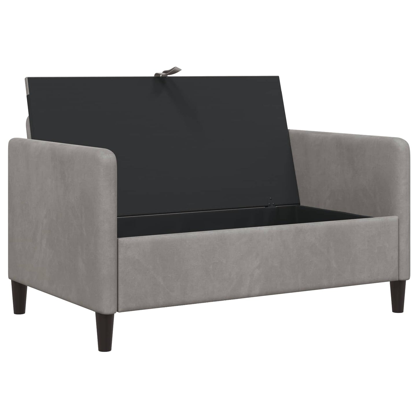 Sofa med opbevaring Lysegrå 122 x 78 x 87 cm Polyester