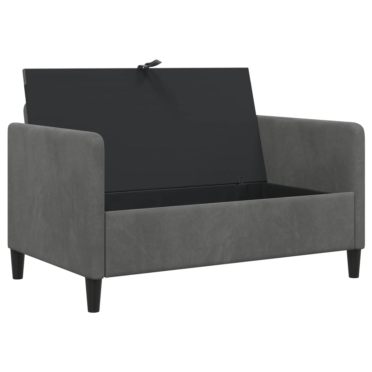 Sofa med opbevaring Mørkegrå 122 x 78 x 87 cm Polyester
