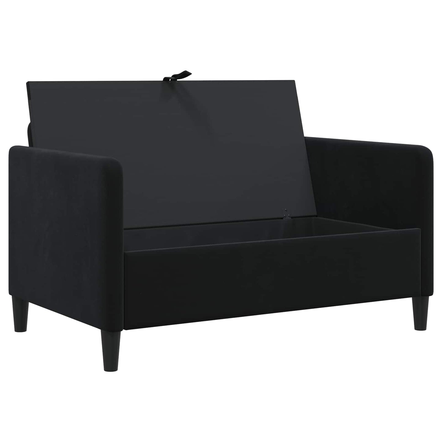 Sofa med opbevaring Sort 122 x 78 x 87 cm Polyester