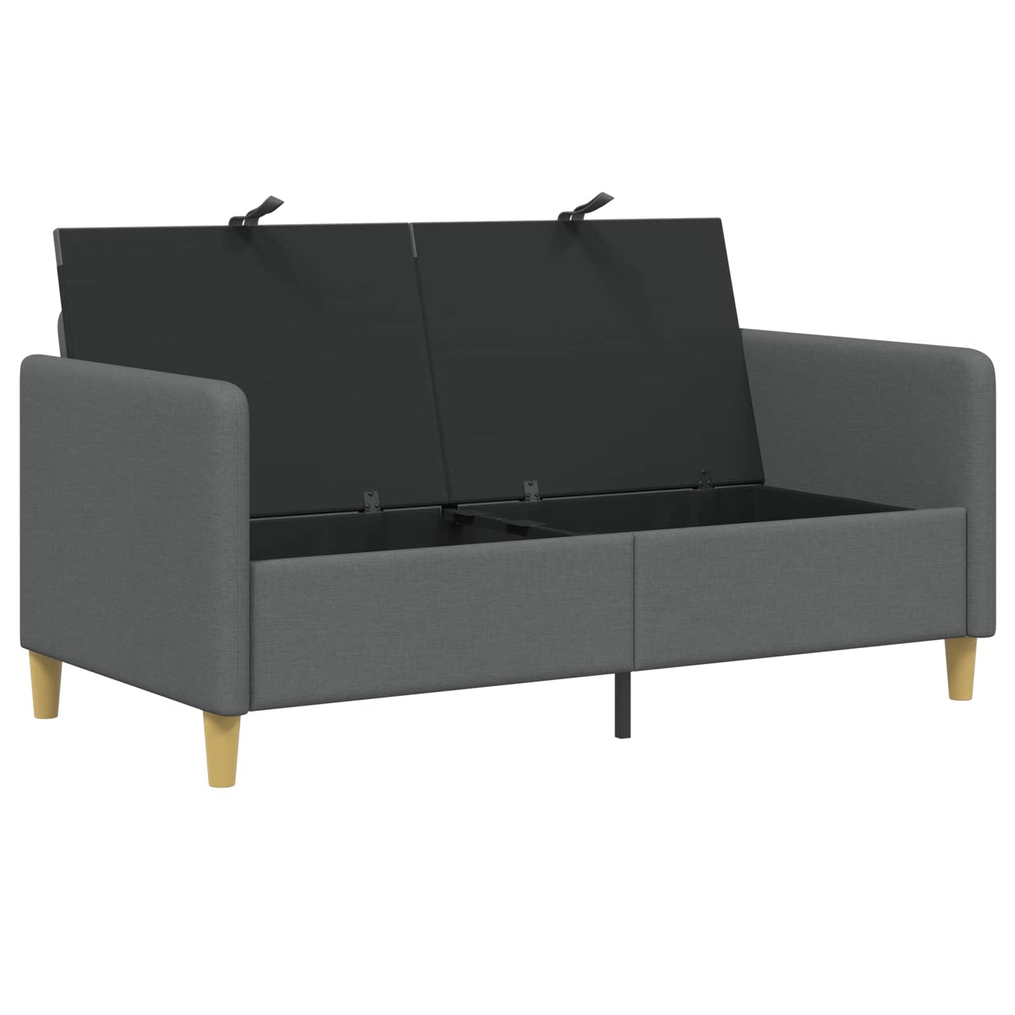 Sofa med opbevaring Mørkegrå 152 x 78 x 87 cm Polyester