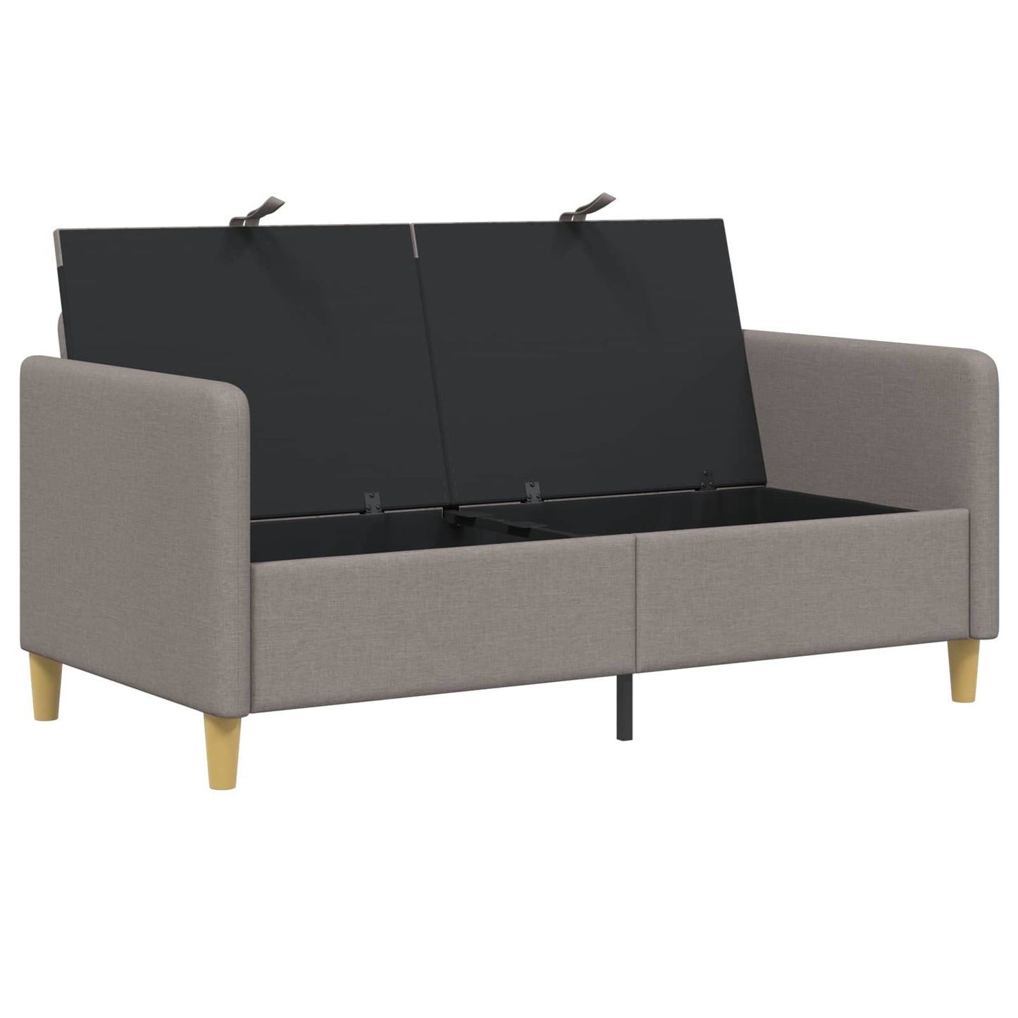 Sofa med opbevaring Gråbrun 152 x 78 x 87 cm Polyester