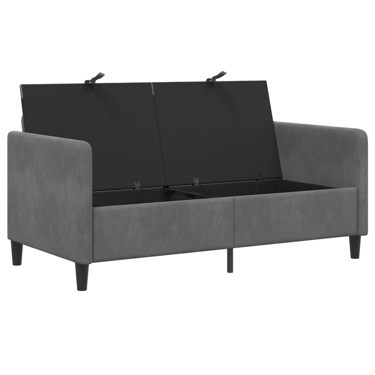 Sofa med opbevaring Mørkegrå 152 x 78 x 87 cm Polyester