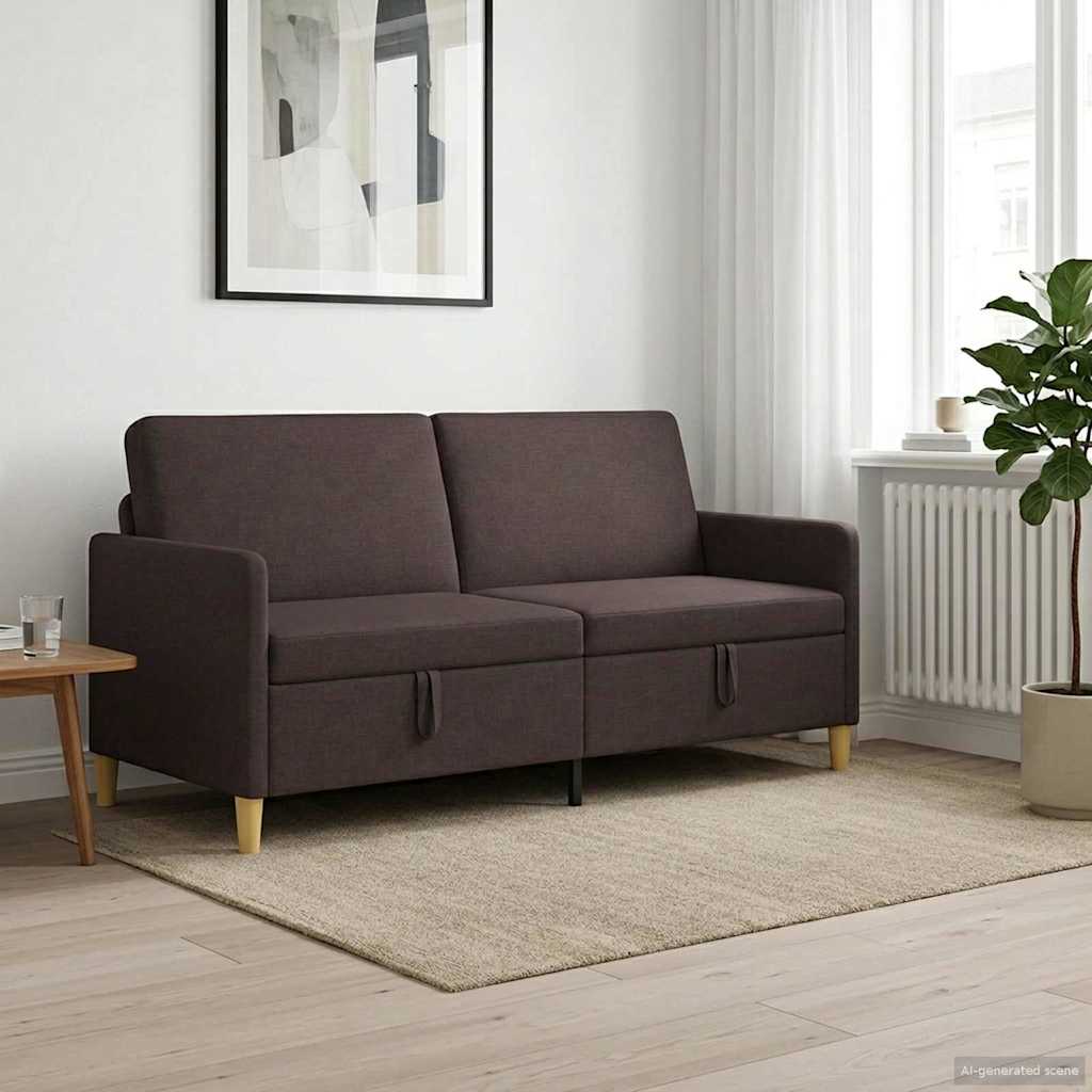 Sofa med opbevaring Mørk Brun 172 x 78 x 87 cm Polyester