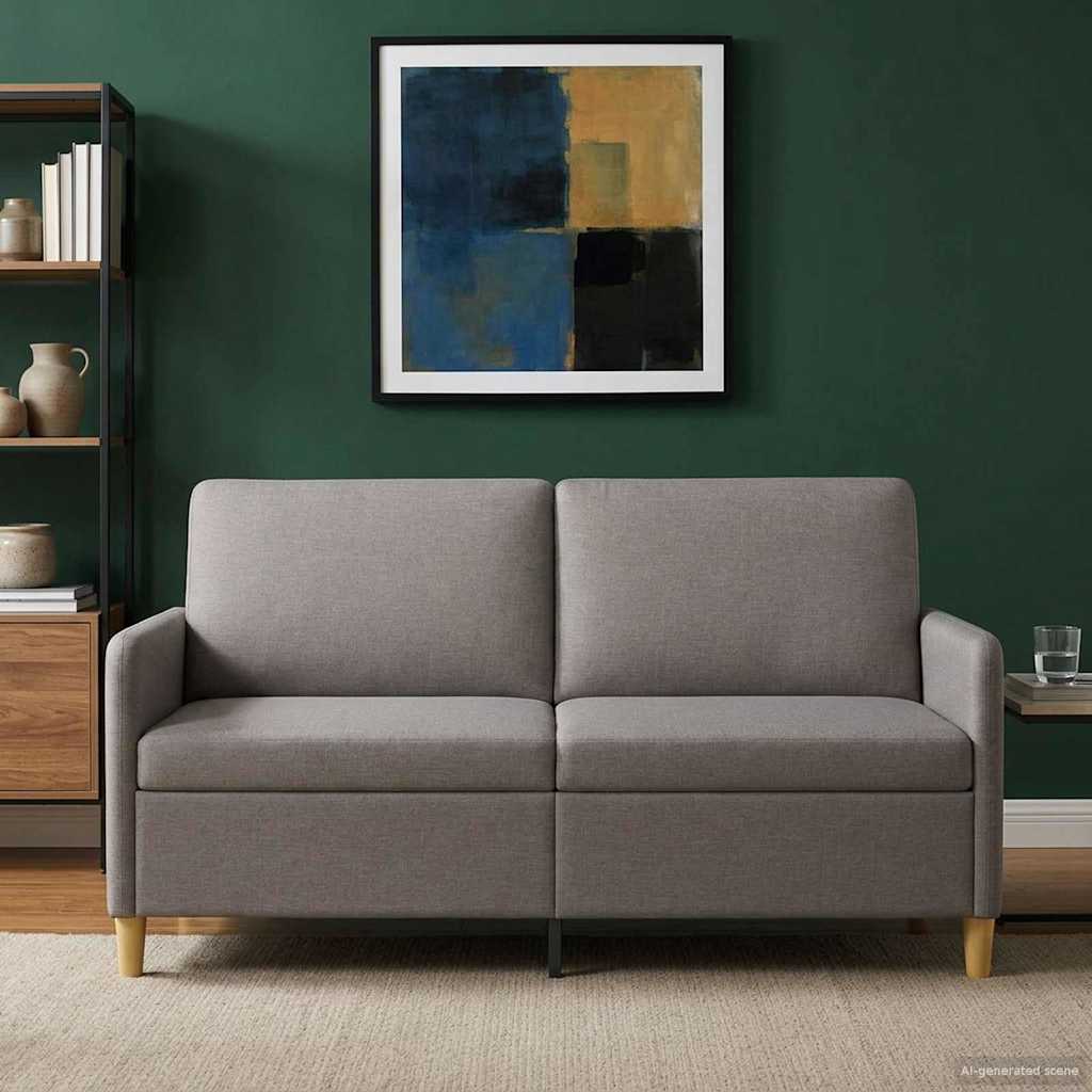 Sofa med opbevaring Gråbrun 172 x 78 x 87 cm Polyester
