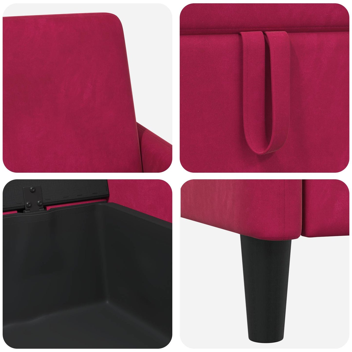 Sofa med opbevaring Vinrød 172 x 78 x 87 cm Polyester