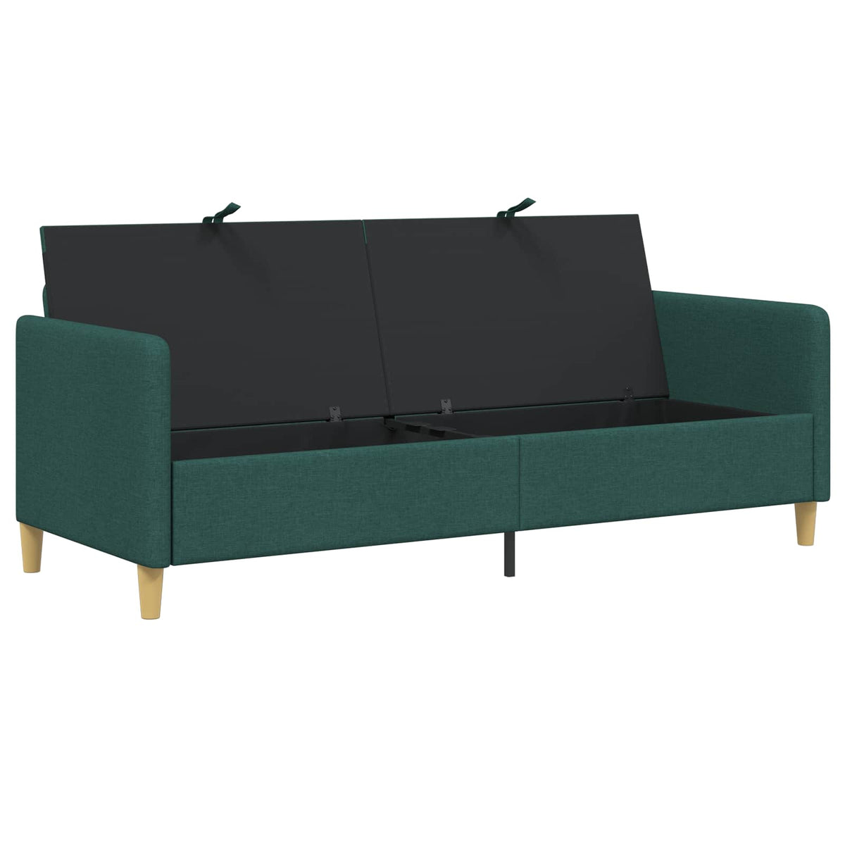 Sofa med opbevaring Mørkegrøn 192 x 78 x 87 cm Polyester