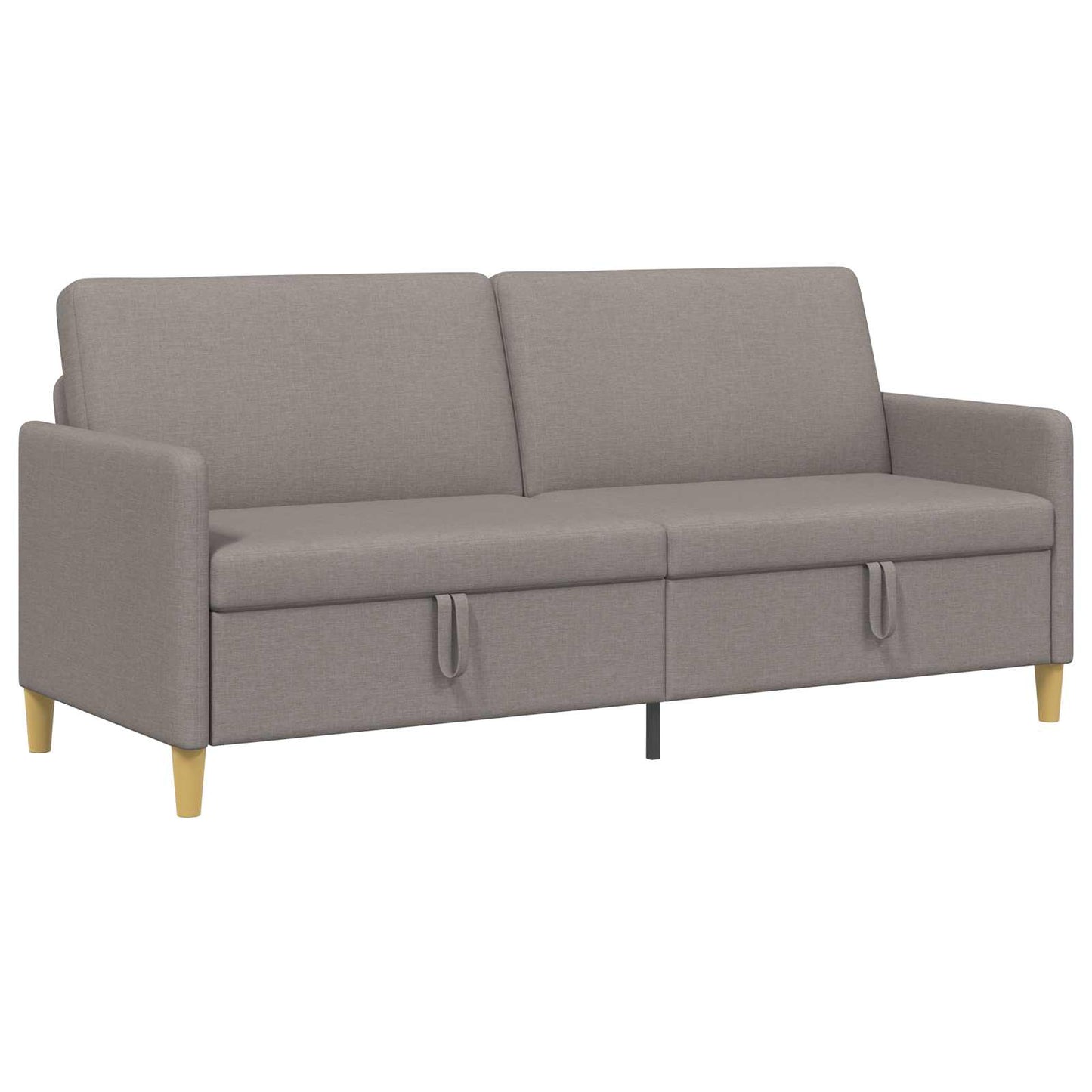 Sofa med opbevaring Gråbrun 192 x 78 x 87 cm Polyester