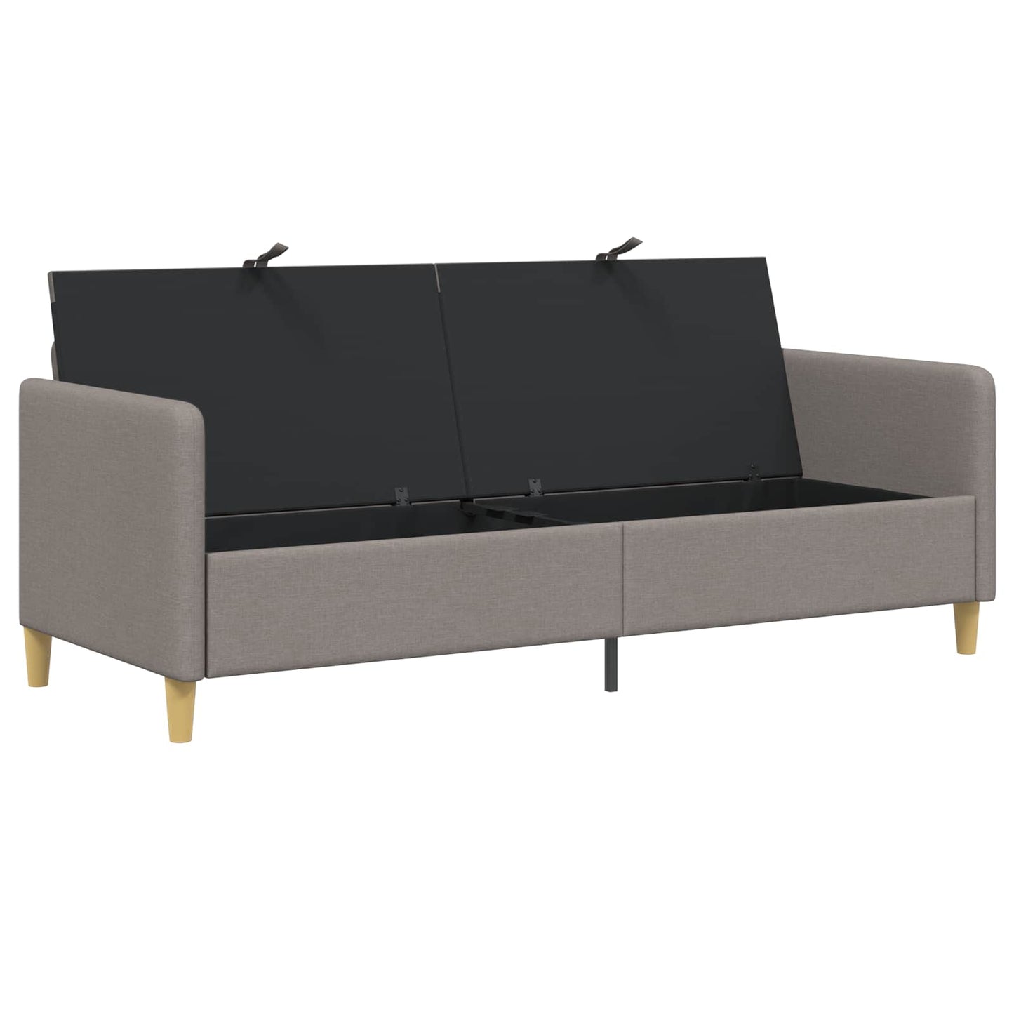 Sofa med opbevaring Gråbrun 192 x 78 x 87 cm Polyester