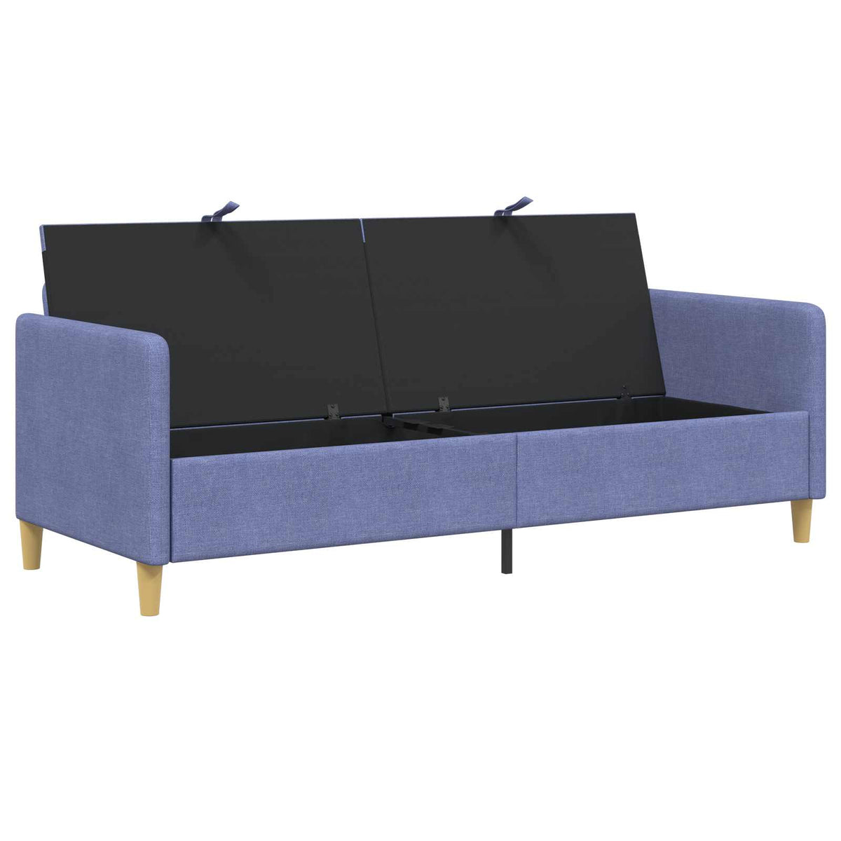 Sofa med opbevaring Jeans blå 192 x 78 x 87 cm Polyester