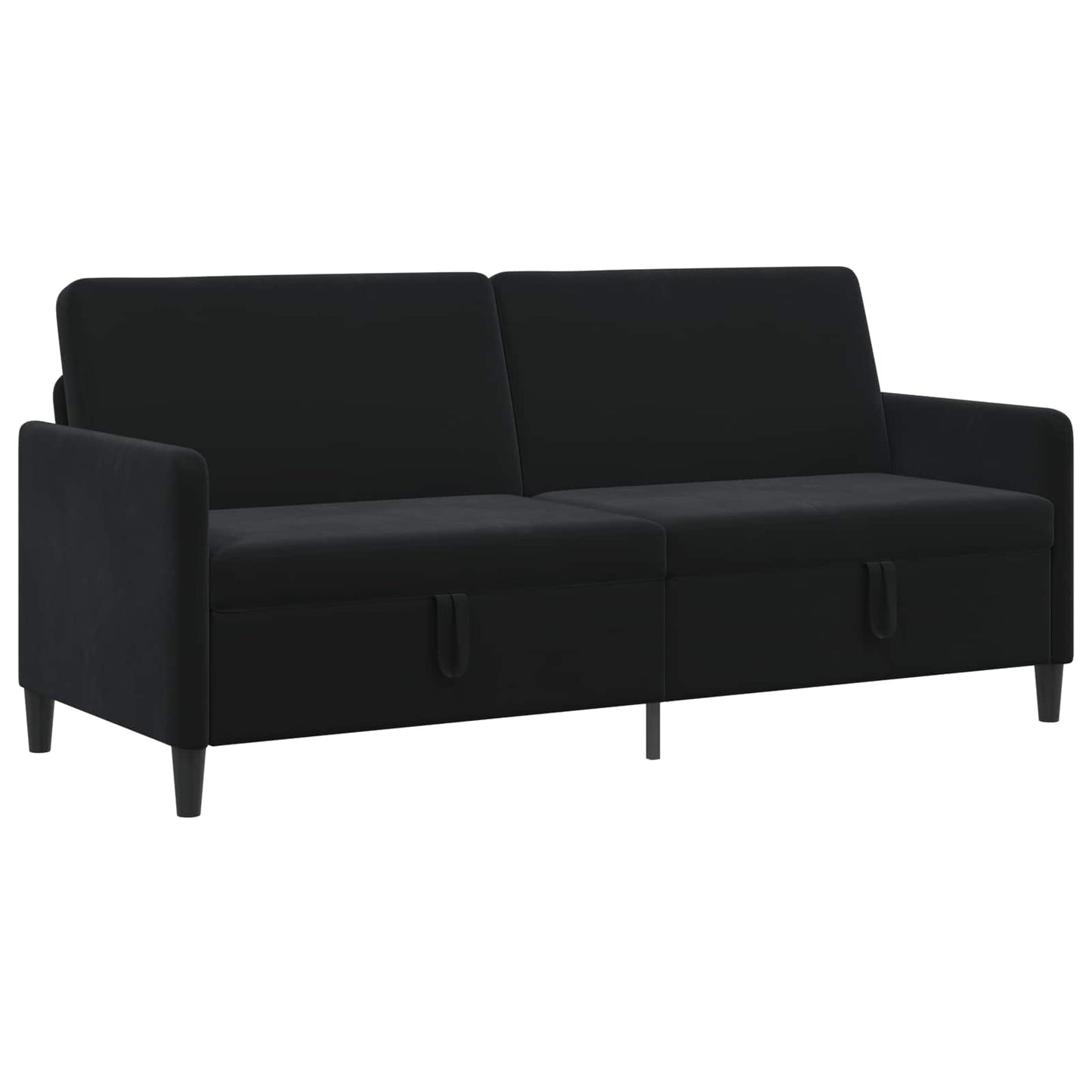 Sofa med opbevaring Sort 192 x 78 x 87 cm Polyester
