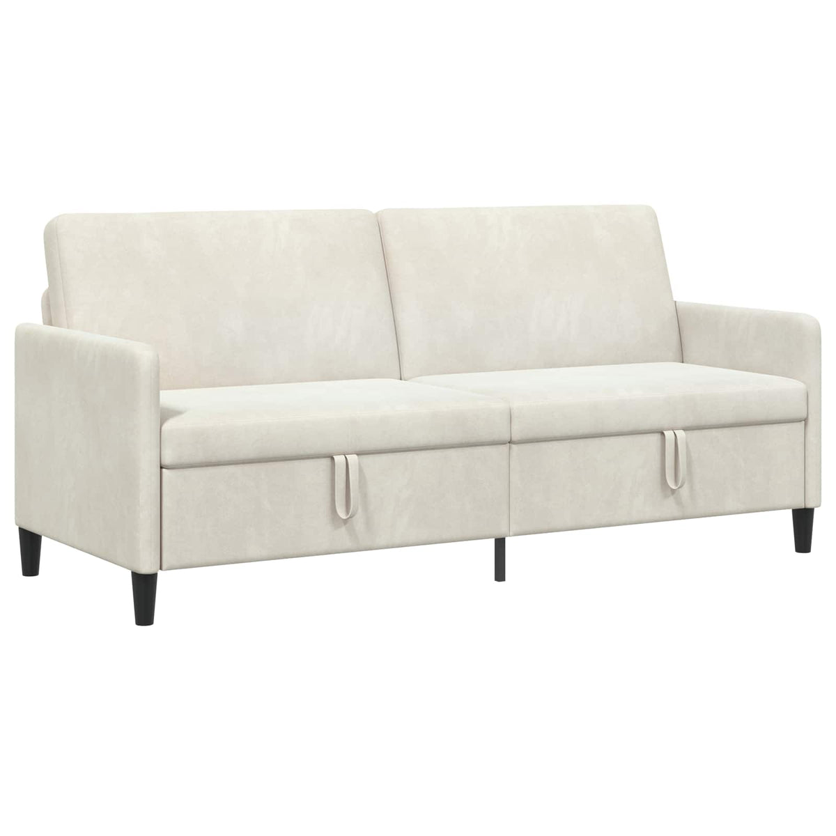 Sofa med opbevaring Cremefarvet 192 x 78 x 87 cm Polyester