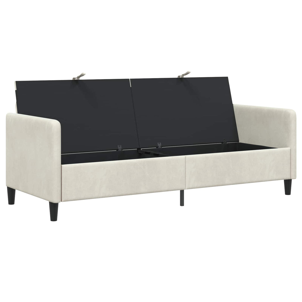 Sofa med opbevaring Cremefarvet 192 x 78 x 87 cm Polyester
