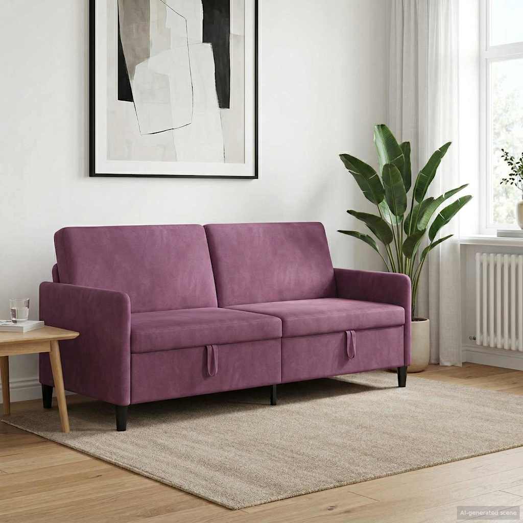 Sofa med opbevaring Lilla 192 x 78 x 87 cm Polyester