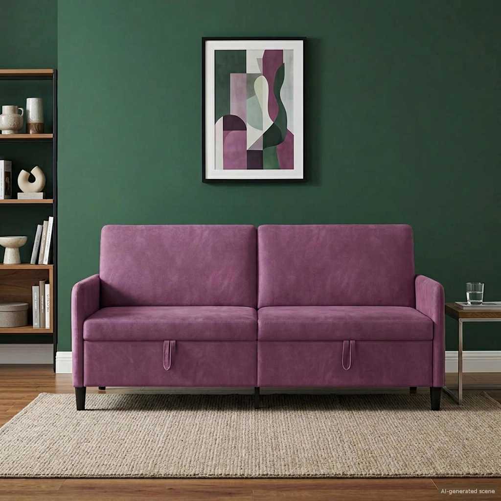 Sofa med opbevaring Lilla 192 x 78 x 87 cm Polyester