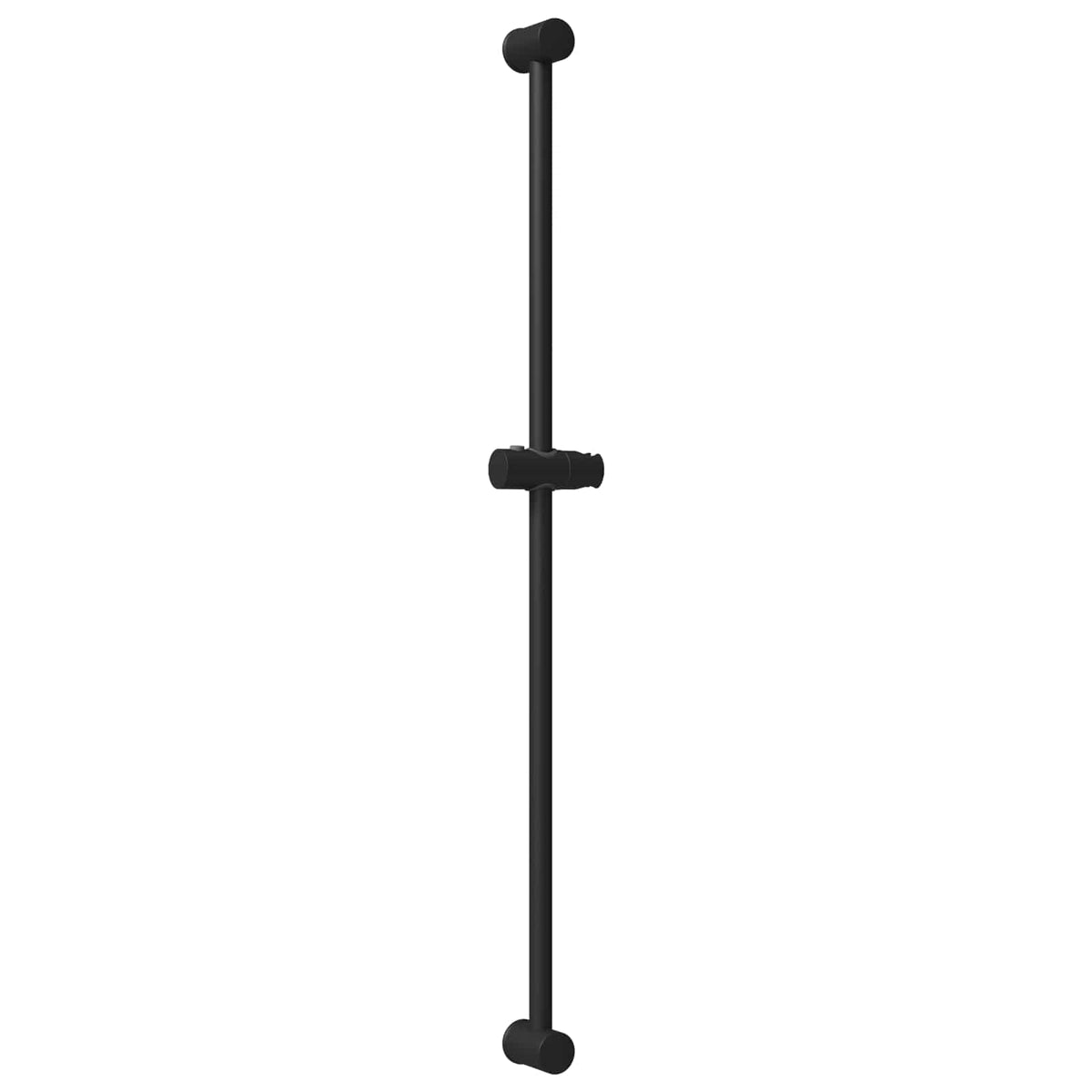 Brusehovedholder Sort 100 cm Rustfrit stål