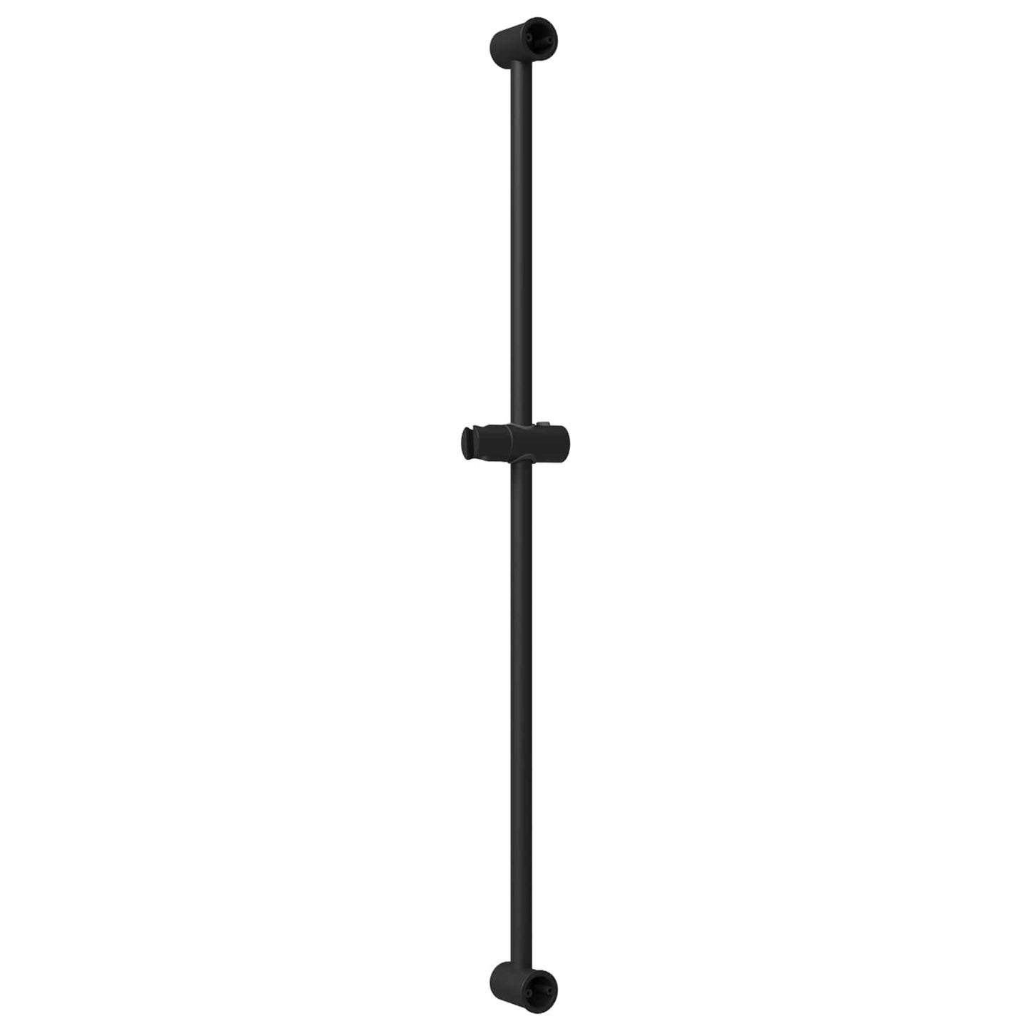 Brusehovedholder Sort 100 cm Rustfrit stål