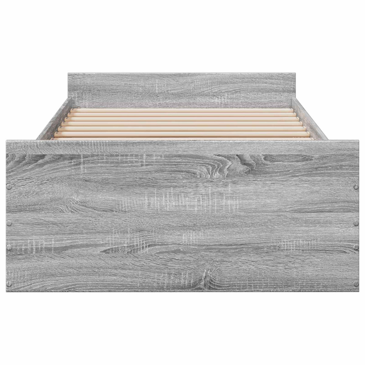 Sengestel med opbevaring Grå Sonoma 80 x 200 cm Konstrueret træ