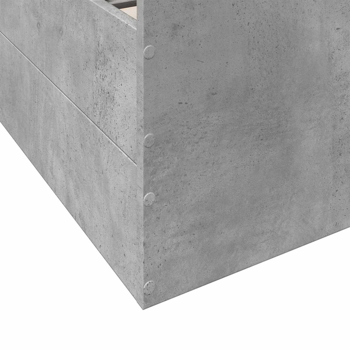 Sengestel med opbevaring Betongrå 80 x 200 cm Konstrueret træ