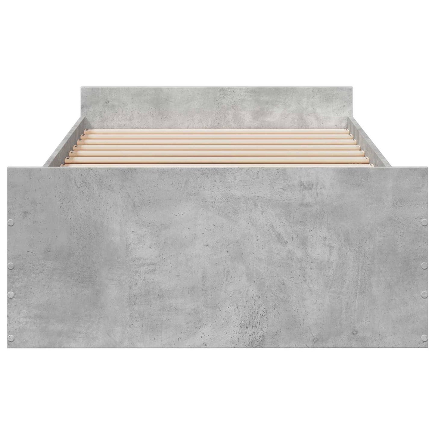 Sengestel med opbevaring Betongrå 80 x 200 cm Konstrueret træ