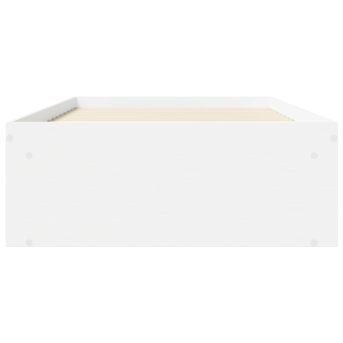 Sengestel med opbevaring Hvid 80 x 200 cm Konstrueret træ