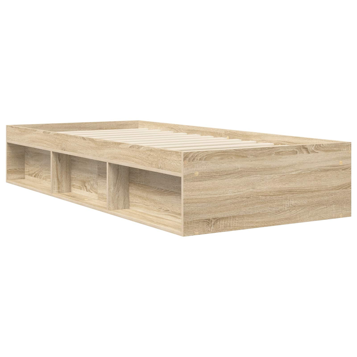 Sengestel med opbevaring Sonoma-eg 80 x 200 cm Konstrueret træ