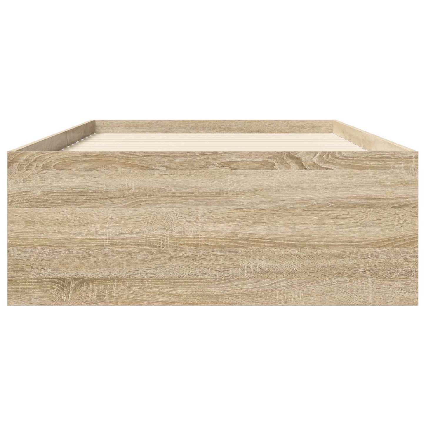 Sengestel med opbevaring Sonoma-eg 80 x 200 cm Konstrueret træ