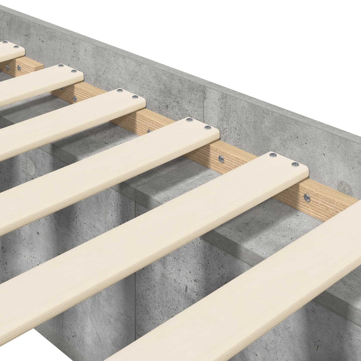 Sengestel med opbevaring Betongrå 80 x 200 cm Konstrueret træ