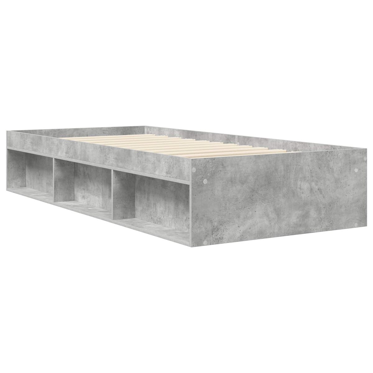 Sengestel med opbevaring Betongrå 80 x 200 cm Konstrueret træ