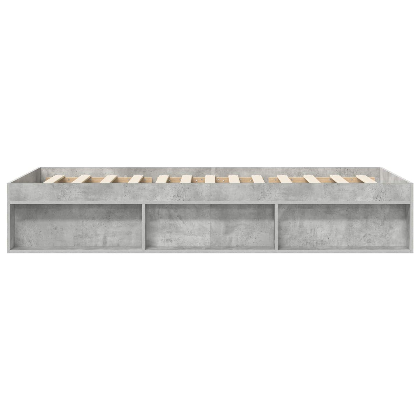 Sengestel med opbevaring Betongrå 80 x 200 cm Konstrueret træ