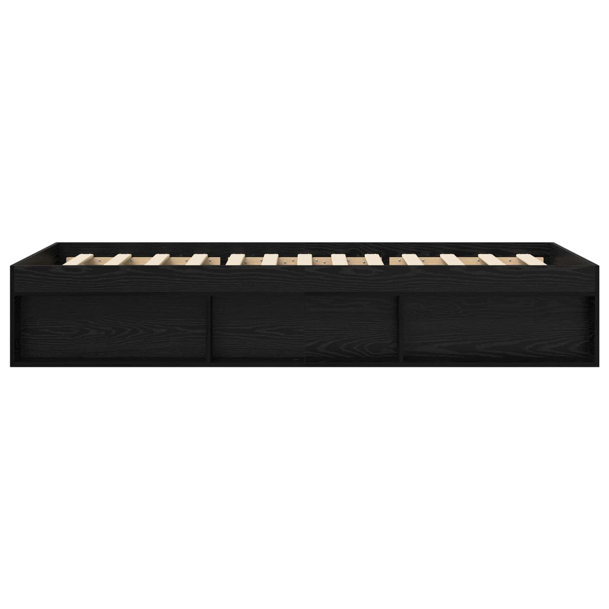 Sengestel med opbevaring Sort eg 80 x 200 cm Konstrueret træ