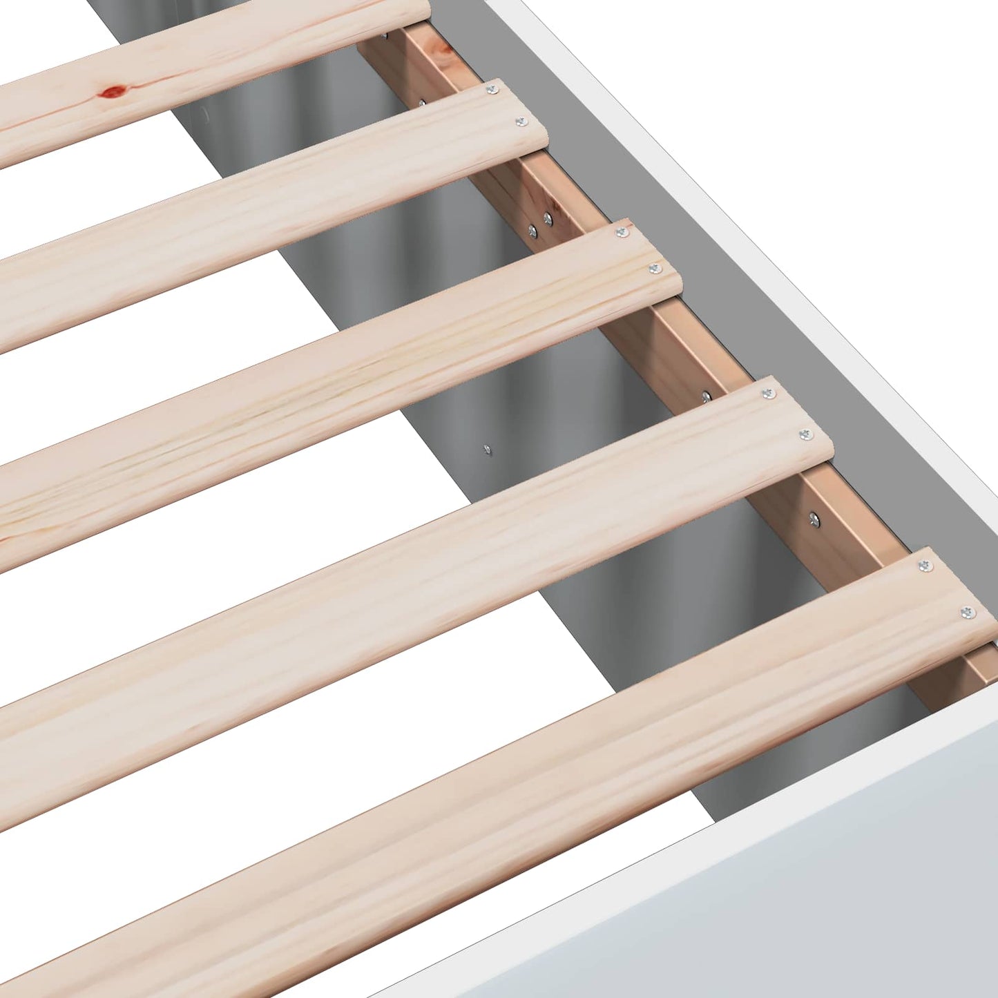 Gulvsengramme Hvid 80 x 200 cm Konstrueret træ