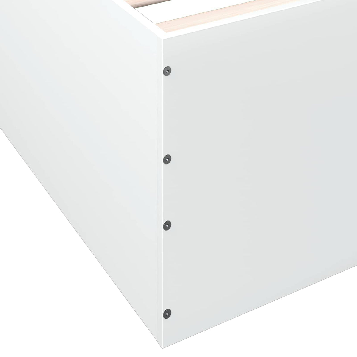 Gulvsengramme Hvid 80 x 200 cm Konstrueret træ