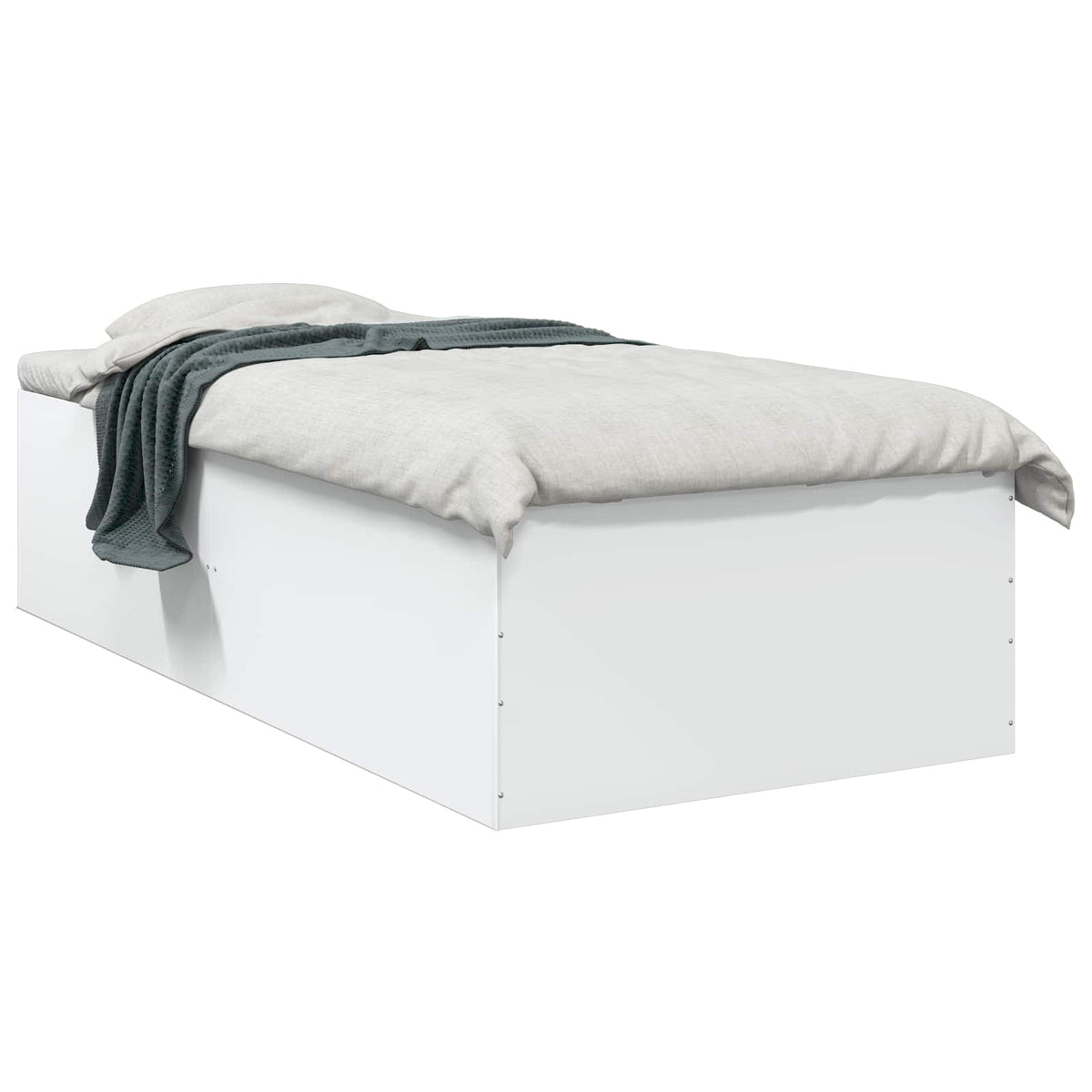 Gulvsengramme Hvid 80 x 200 cm Konstrueret træ