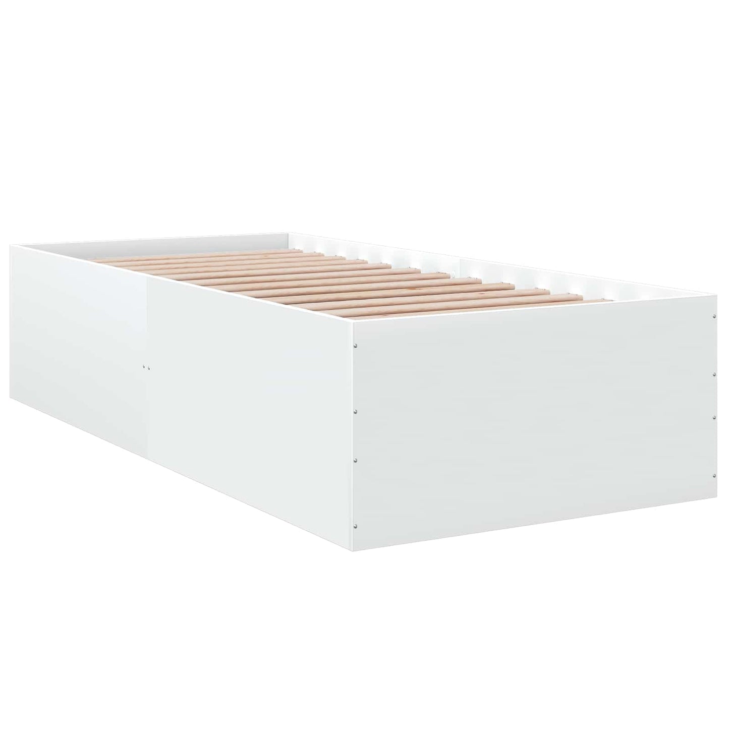Gulvsengramme Hvid 80 x 200 cm Konstrueret træ