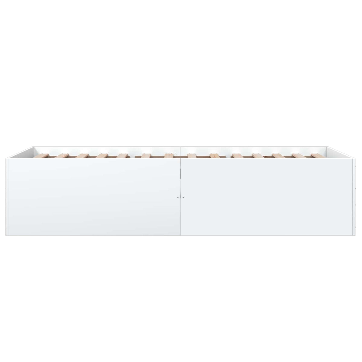 Gulvsengramme Hvid 80 x 200 cm Konstrueret træ