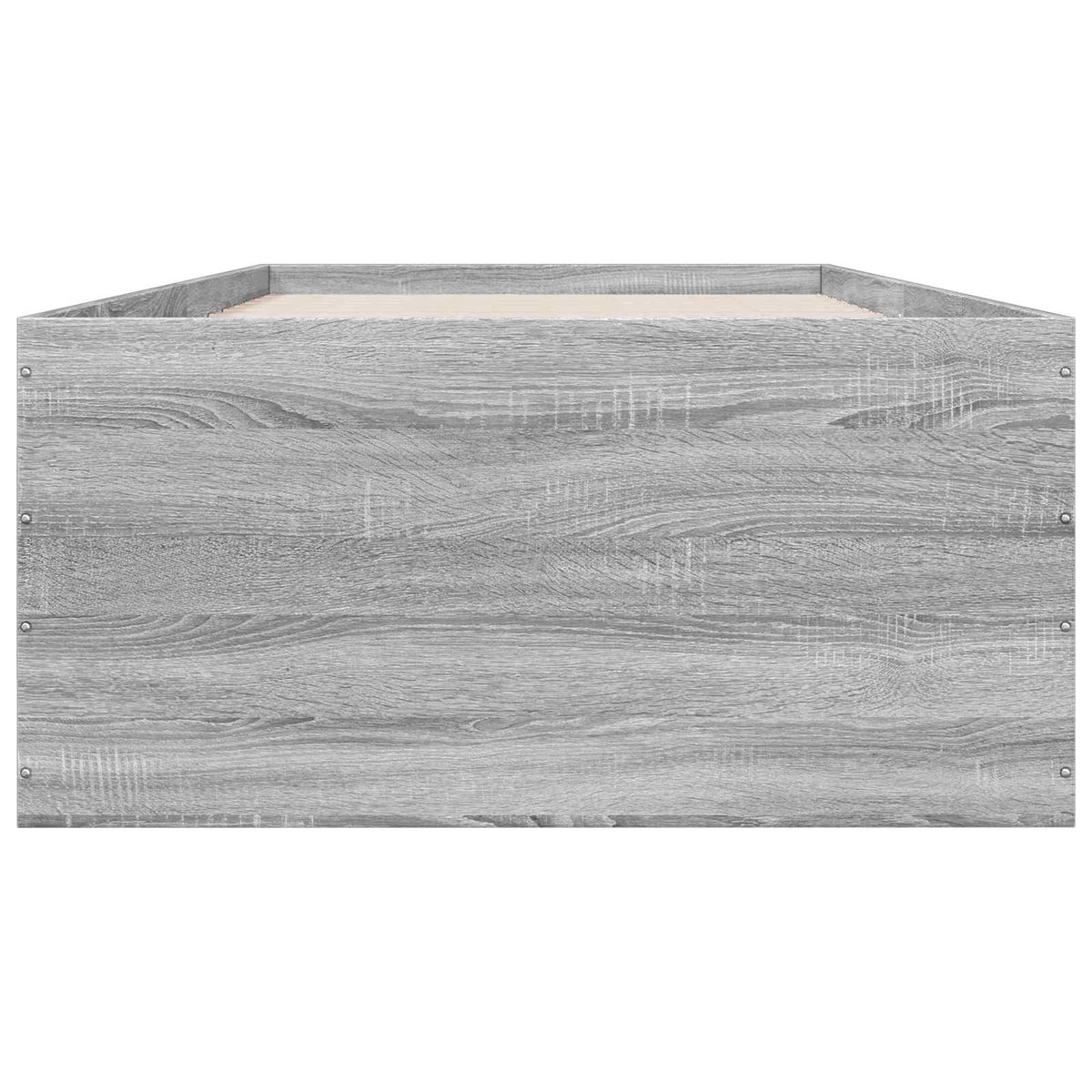 Gulvsengramme Betongrå 80 x 200 cm Konstrueret træ