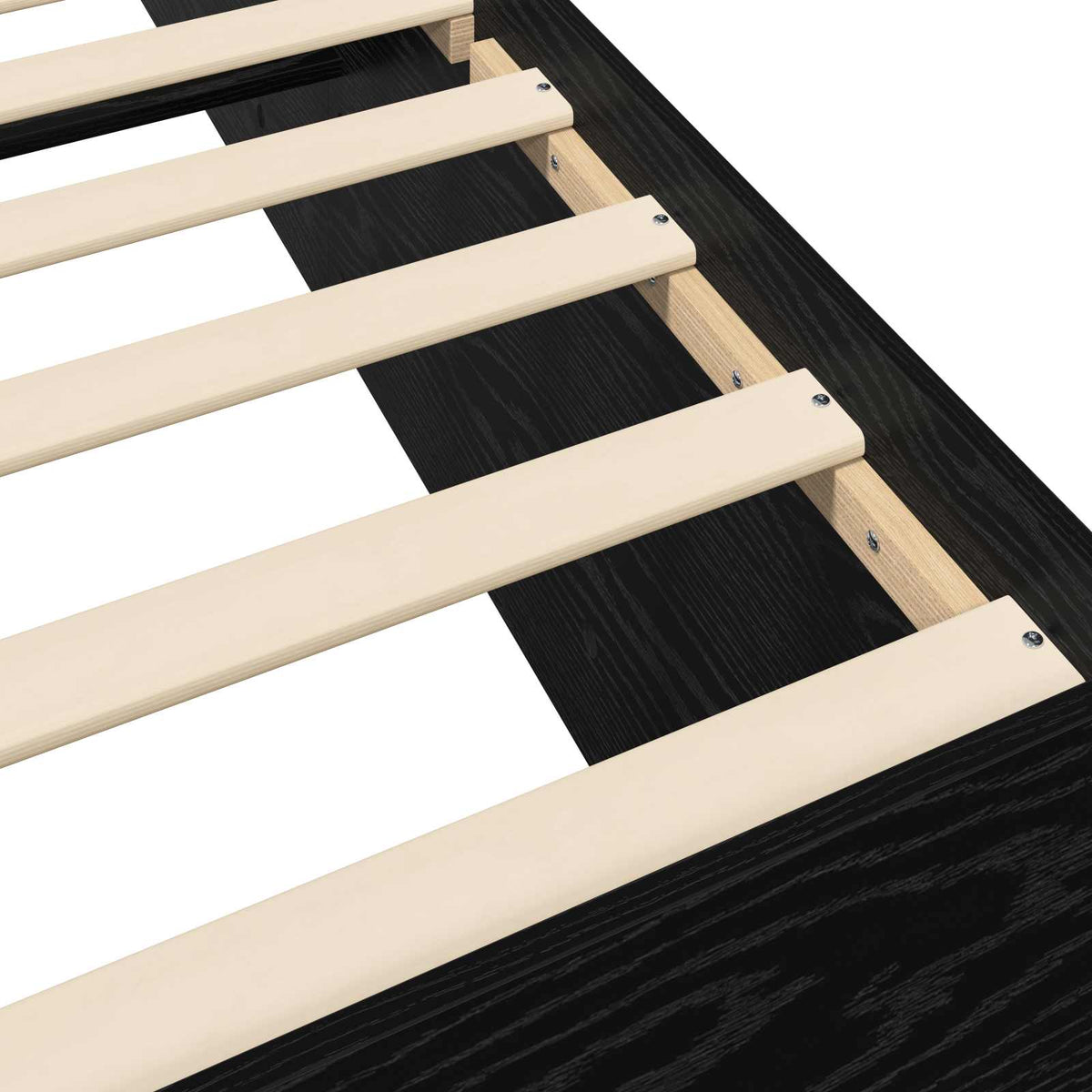 Gulvsengramme Sort eg 80 x 200 cm Konstrueret træ
