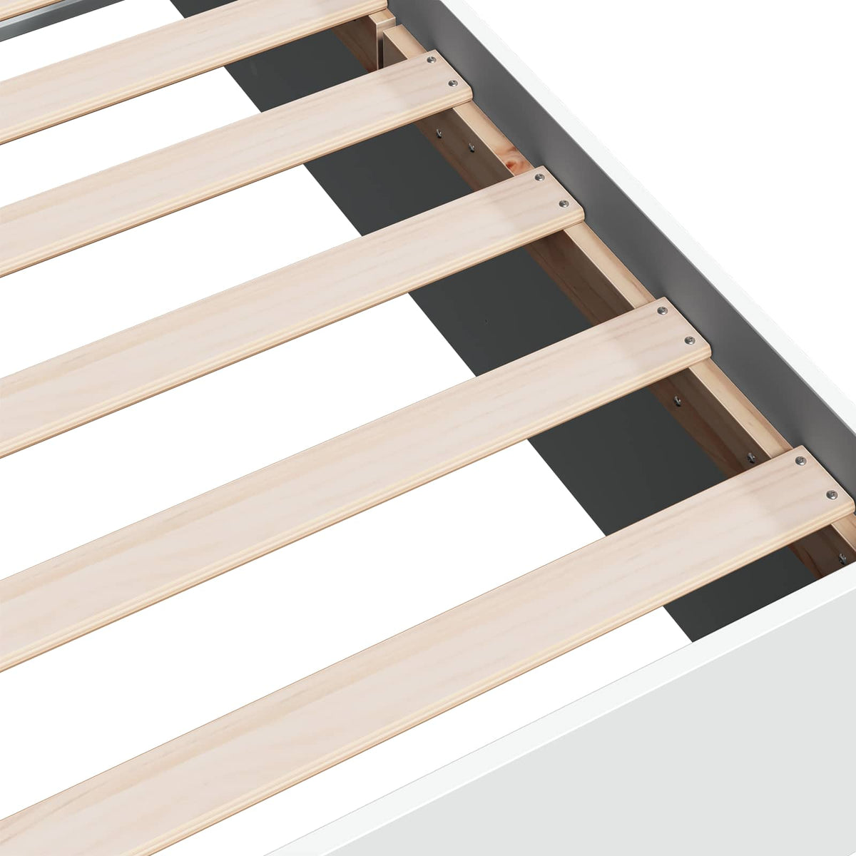 Gulvsengramme Hvid 80 x 200 cm Konstrueret træ
