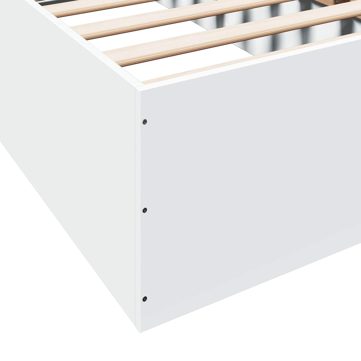 Gulvsengramme Hvid 80 x 200 cm Konstrueret træ