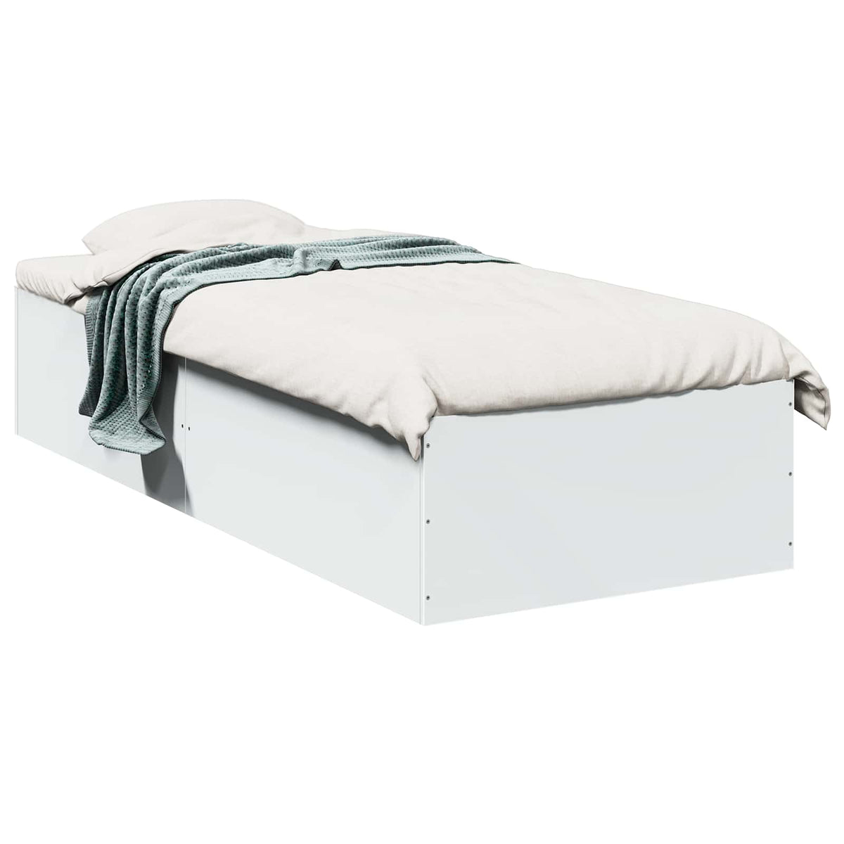 Gulvsengramme Hvid 80 x 200 cm Konstrueret træ