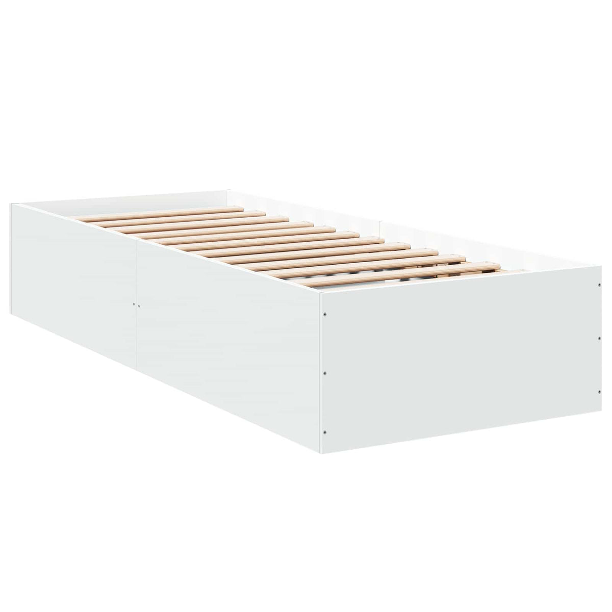 Gulvsengramme Hvid 80 x 200 cm Konstrueret træ