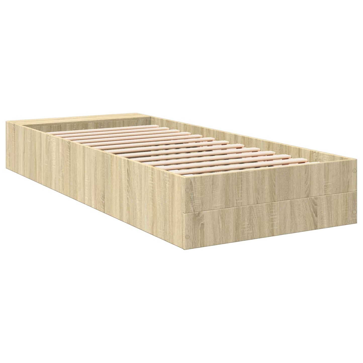 Sengestel med opbevaring Sonoma-eg 80 x 200 cm Konstrueret træ