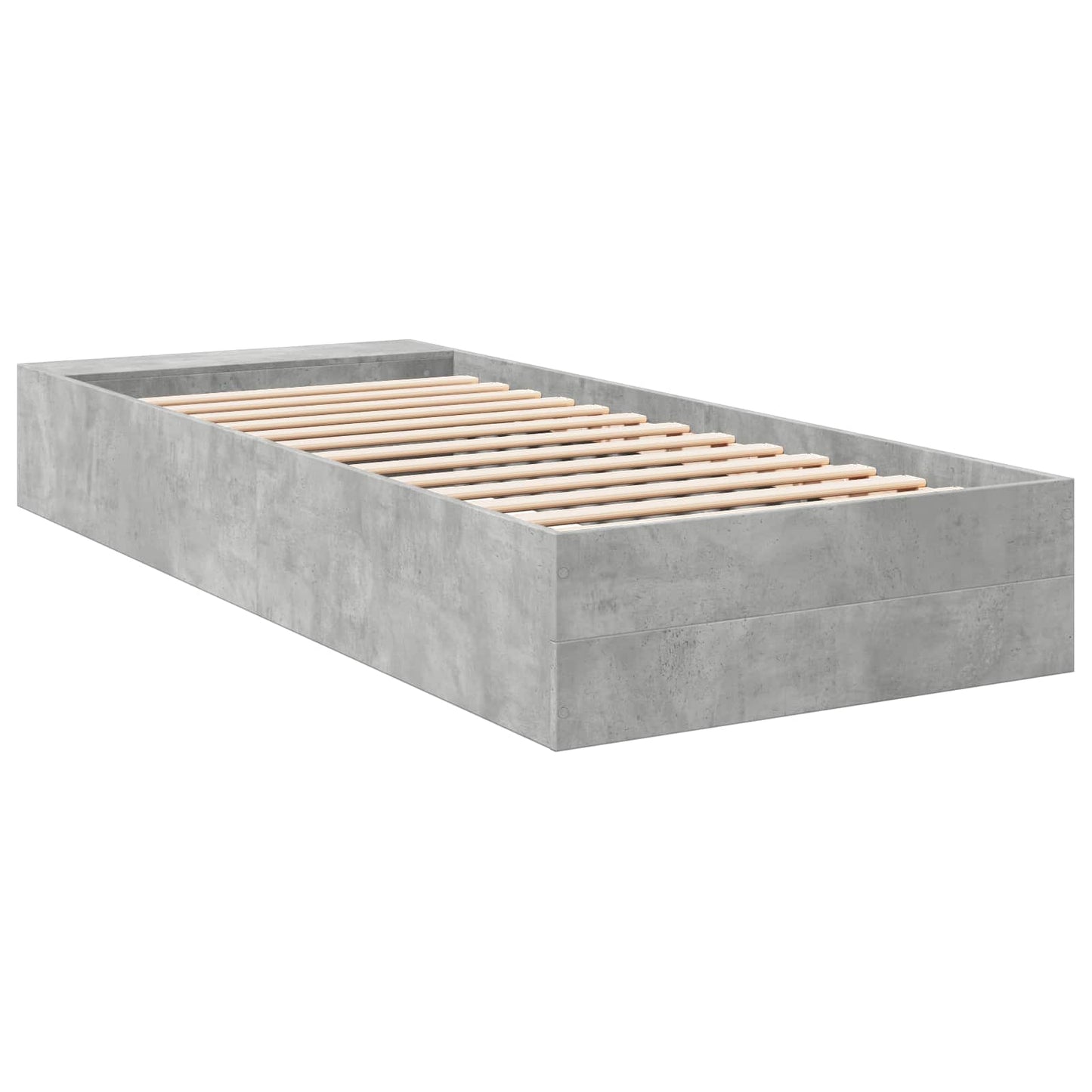 Sengestel med opbevaring Betongrå 80 x 200 cm Konstrueret træ