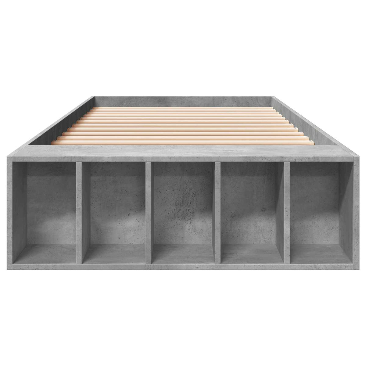Sengestel med opbevaring Betongrå 80 x 200 cm Konstrueret træ