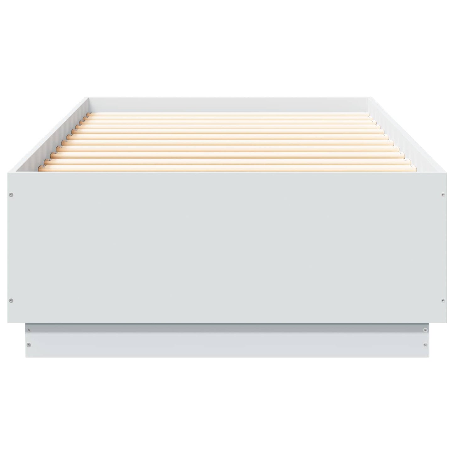 Senge ramme med LED Hvid 80 x 200 cm Konstrueret træ