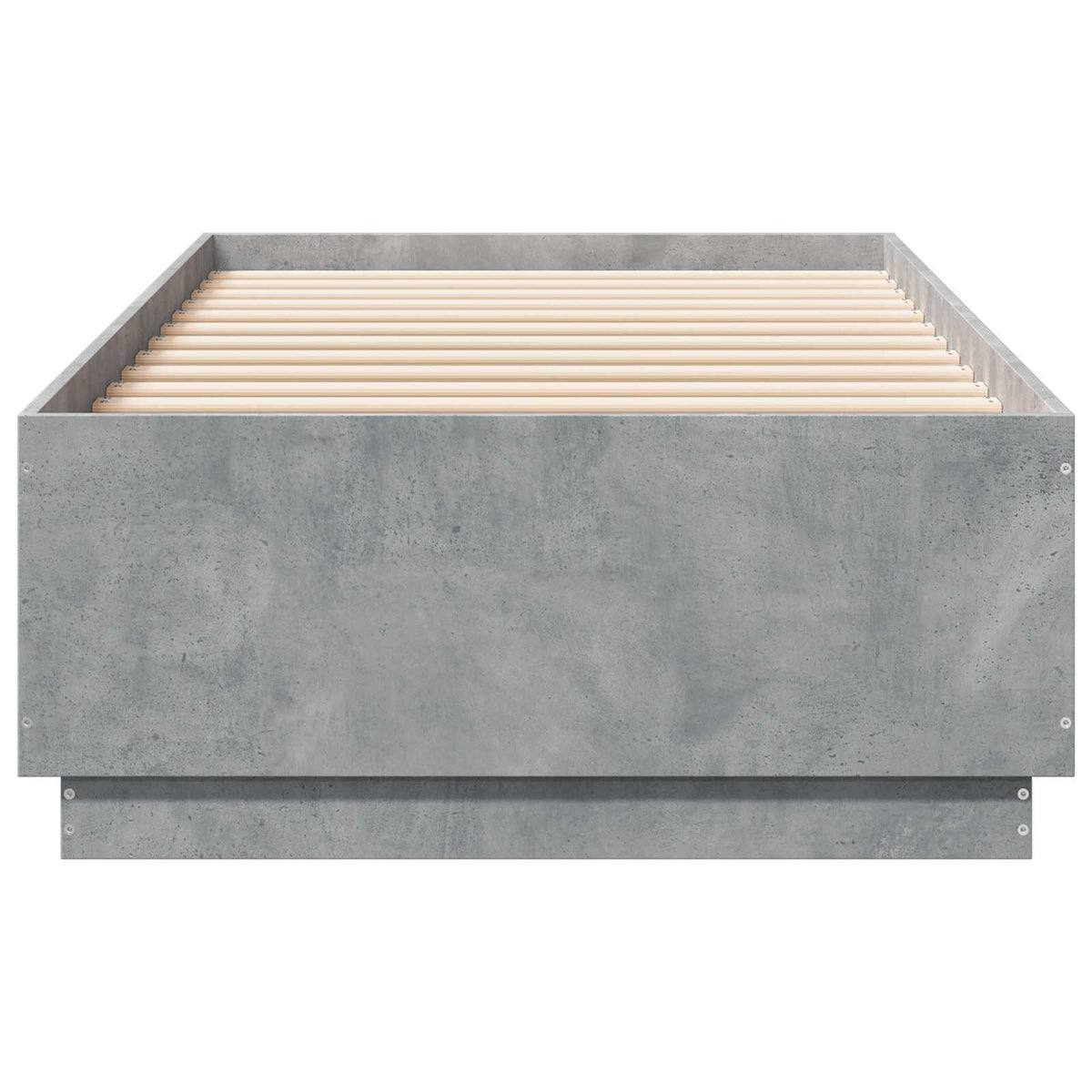 Senge ramme med LED Betongrå 80 x 200 cm Konstrueret træ
