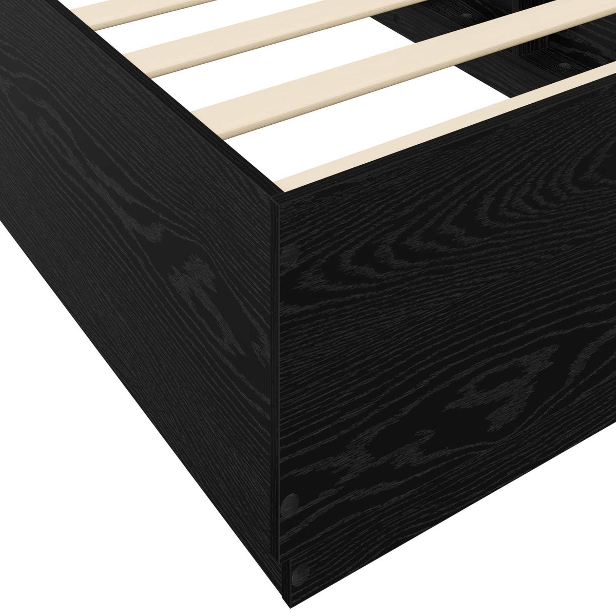 Senge ramme med LED Sort eg 80 x 200 cm Konstrueret træ