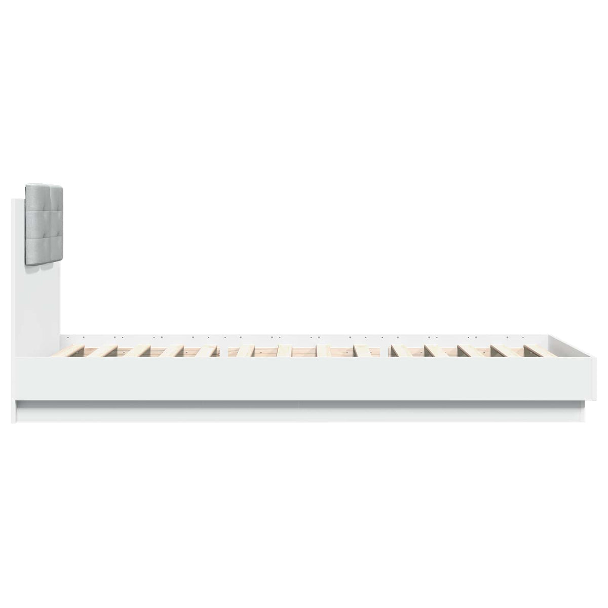Sengestel med hovedgærde Hvid 80 x 200 cm Konstrueret træ