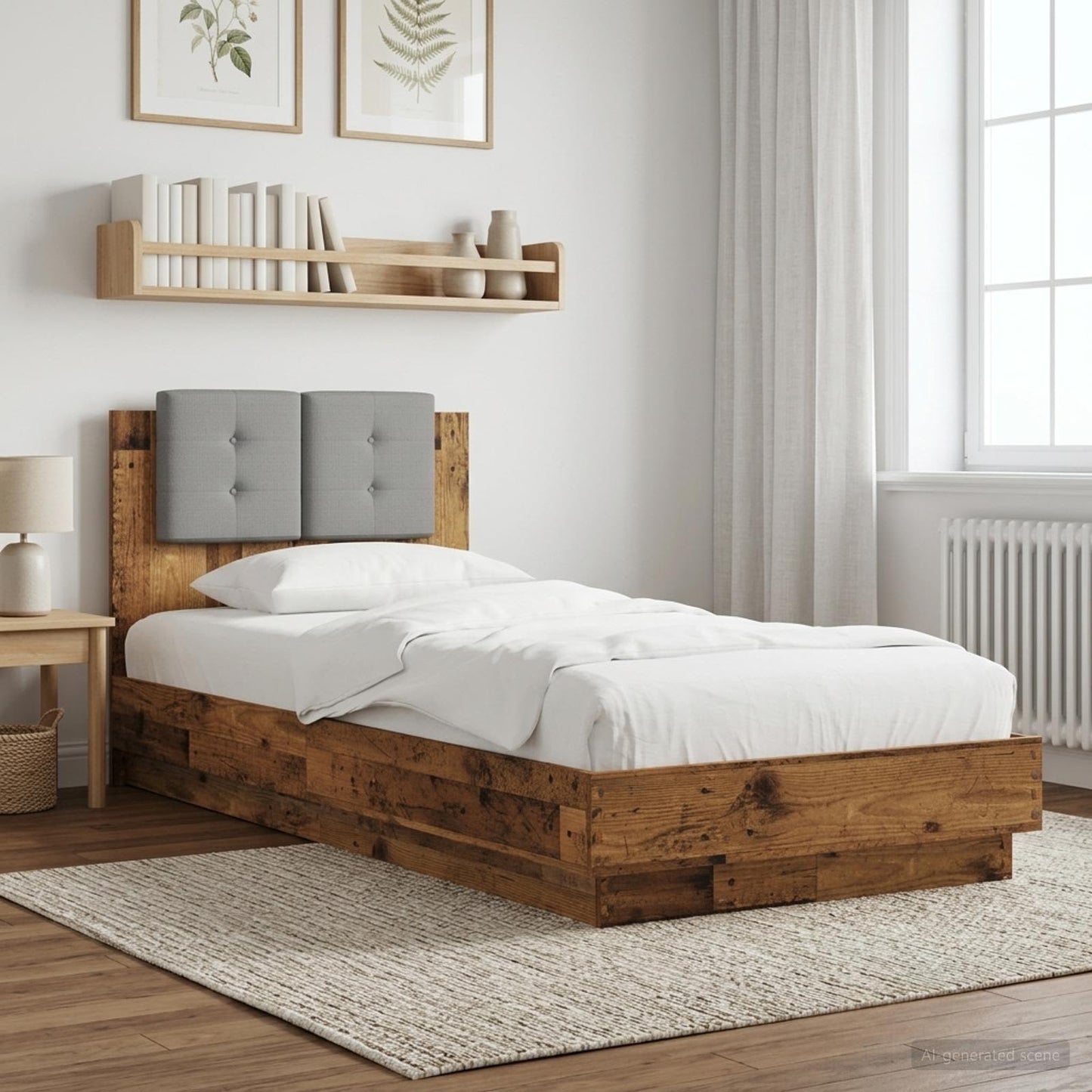 Sengestel med hovedgærde med hovedgærde Gammelt træ 80 x 200 cm